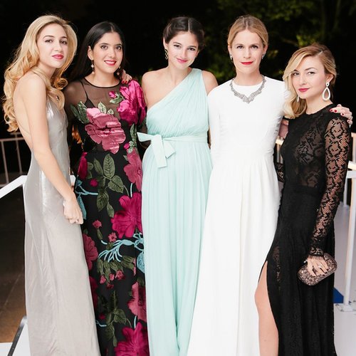 Nasiba Adilova, Eugenie Niarchos, Natalya Poniatowski, Noor Fares, and Sabine Ghanem made for a chic party at the Two x Two amfAR gala.
Nasiba Adilova, Eugenie Niarchos, Natalya Poniatowski, Noor Fares, and Sabine Ghanem made for a chic party at the Two x Two amfAR gala.