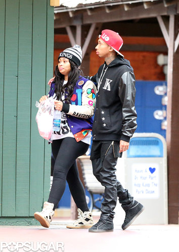 Blac Chyna and Tyga shared cotton candy during the birthday festivities.
Blac Chyna and Tyga shared cotton candy during the birthday festivities.