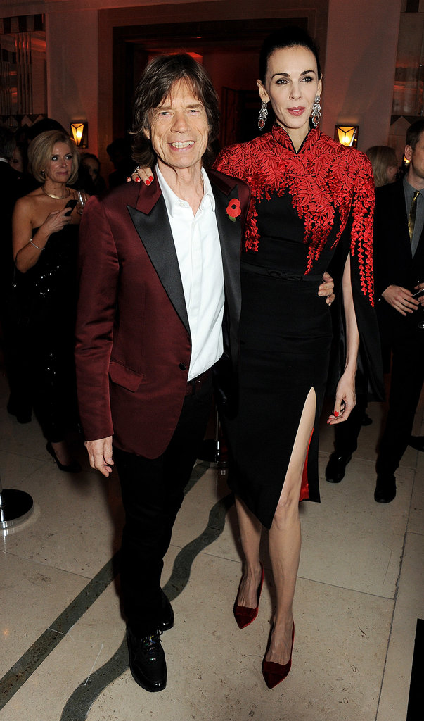 Mick Jagger and L'Wren Scott flattered each other's color palettes at the Harper's Bazaar UK event.
Mick Jagger and L'Wren Scott flattered each other's color palettes at the Harper's Bazaar UK event.