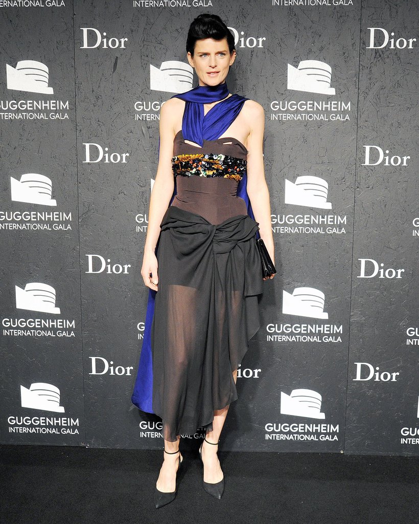 Stella Tennant was draped in drama at the Guggenheim International Gala.
Stella Tennant was draped in drama at the Guggenheim International Gala.