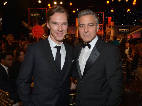 Benedict Cumberbatch and George Clooney posed together during the event.
Benedict Cumberbatch and George Clooney posed together during the event.