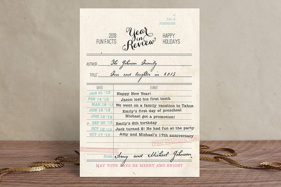 Vintage Library Card Year in Review Vintage Library Card Year in Review