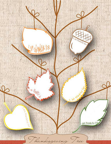 Thanksgiving Tree Leaves Thanksgiving Tree Leaves