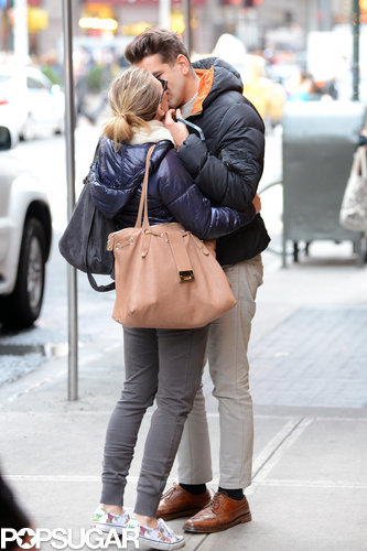 Scarlett Johansson embraced her then-boyfriend, Romain Dauriac, outside of their NYC hotel in December 2012, less than a year before their engagement.
Scarlett Johansson embraced her then-boyfriend, Romain Dauriac, outside of their NYC hotel in December 2012, less than a year before their engagement.