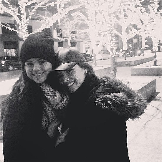 Selena Gomez and best friend Demi Lovato stayed warm with a hug in front of festively-lit trees.
Source: Instagram user selenagomez
Selena Gomez and best friend Demi Lovato stayed warm with a hug in front of festively-lit trees.
Source: Instagram user selenagomez