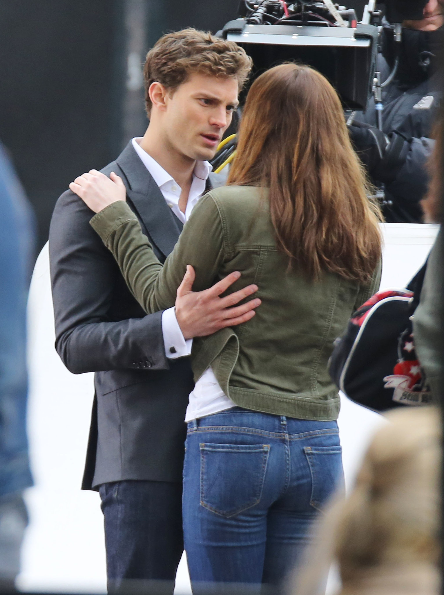Dornan may have been serious in this scene, but his eyes were still dreamy. 
