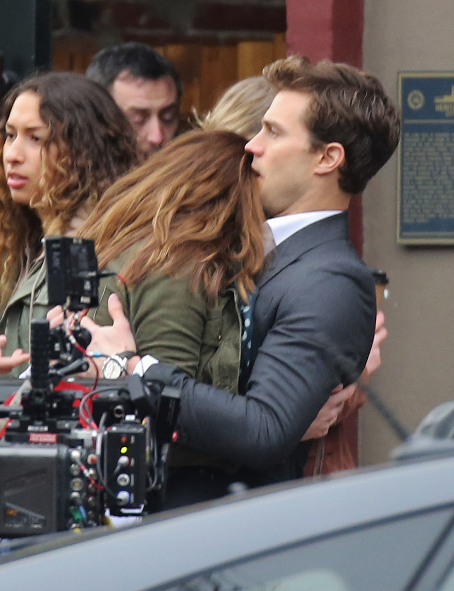 Johnson fell into Dornan's arms. 

