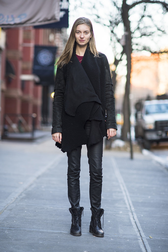 Sure, it's simple, but this all-black look scores points with a little leather and a pair of tough-girl boots.
Source: Le 21ème | Adam Katz Sinding
Sure, it's simple, but this all-black look scores points with a little leather and a pair of tough-girl boots.
Source: Le 21ème | Adam Katz Sinding
