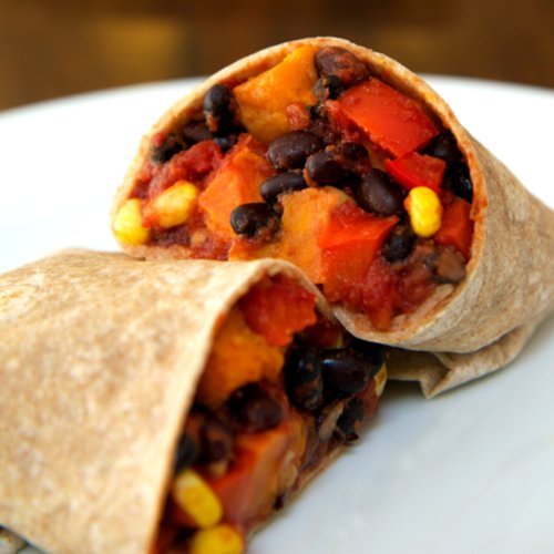 Roasted Sweet Potato and Black Bean Burrito Roasted Sweet Potato and Black Bean Burrito
