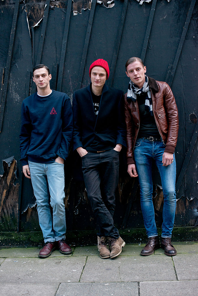 Not just cute eye candy, pay attention to this crew's cool styling tips: rugged boots and oxfords, cool beanies, and prep-school-inspired blazers and sweatshirts.
Not just cute eye candy, pay attention to this crew's cool styling tips: rugged boots and oxfords, cool beanies, and prep-school-inspired blazers and sweatshirts.
