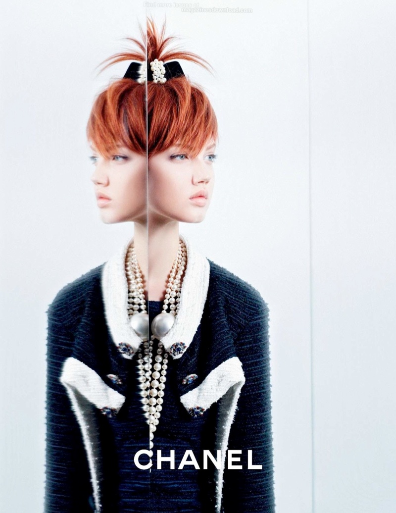 Chanel Spring Summer 2014 Lindsey Wixson Sasha Luss Karl Lagerfeld Chanel Spring Summer 2014 Lindsey Wixson Sasha Luss Karl Lagerfeld