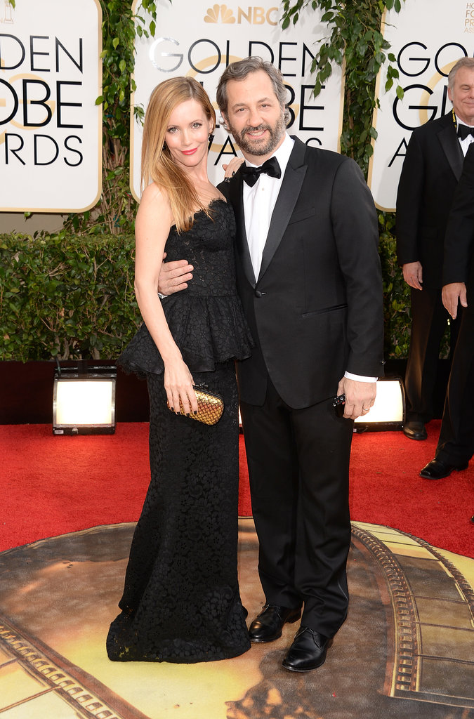 Leslie Mann and Judd Apatow coupled up at the Golden Globes.
Leslie Mann and Judd Apatow coupled up at the Golden Globes.