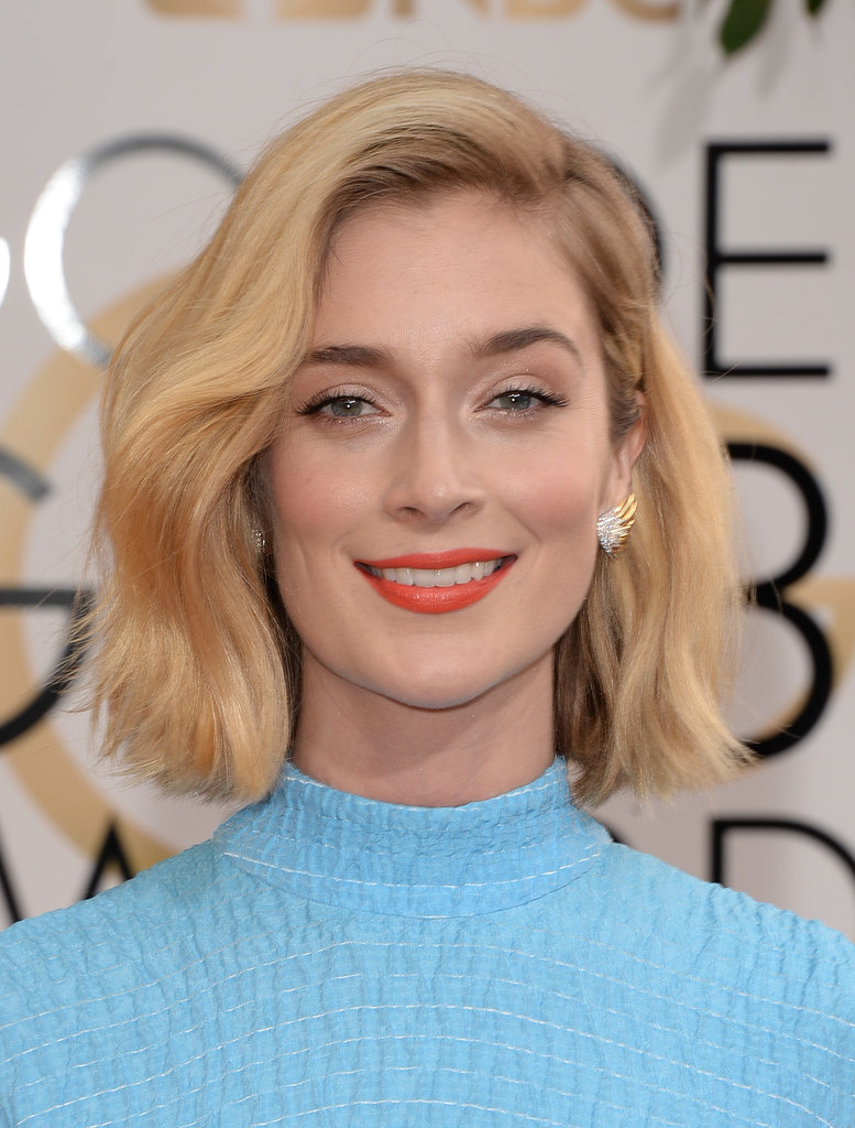 Masters of Sex leading lady Caitlin Fitzgerald channeled her character's retro glamour with deep-parted beach waves and a vibrant orange lipstick.
Masters of Sex leading lady Caitlin Fitzgerald channeled her character's retro glamour with deep-parted beach waves and a vibrant orange lipstick.