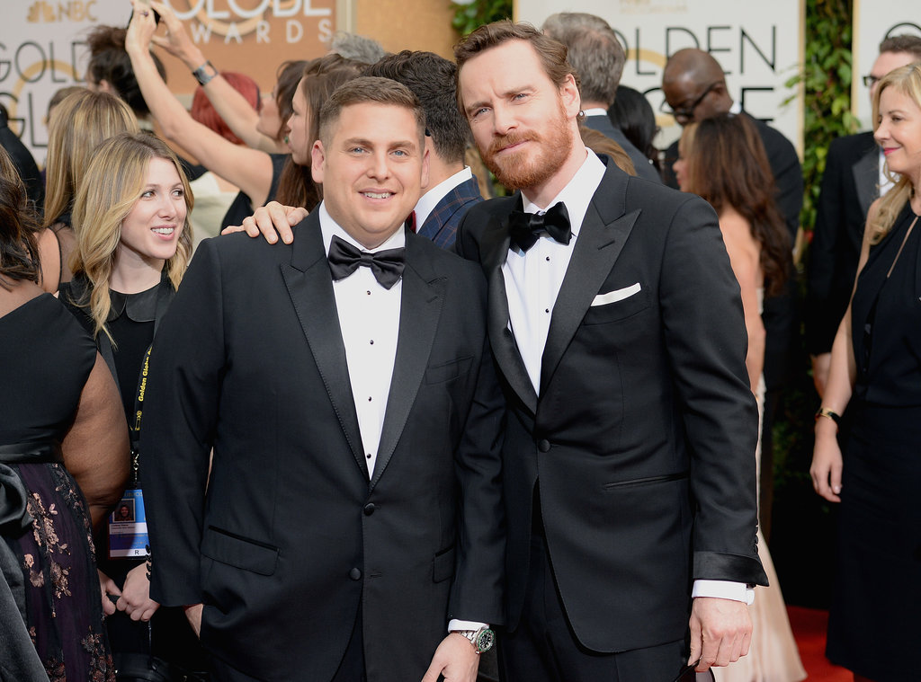Jonah Hill and Michael Fassbender made for a fun red carpet pair.
Jonah Hill and Michael Fassbender made for a fun red carpet pair.
