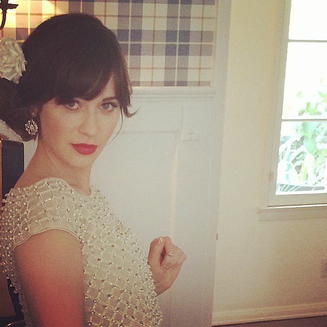 Zooey Deschanel gave a sweet look in her preshow selfie.
Source: Instagram user hellogiggles
Zooey Deschanel gave a sweet look in her preshow selfie.
Source: Instagram user hellogiggles