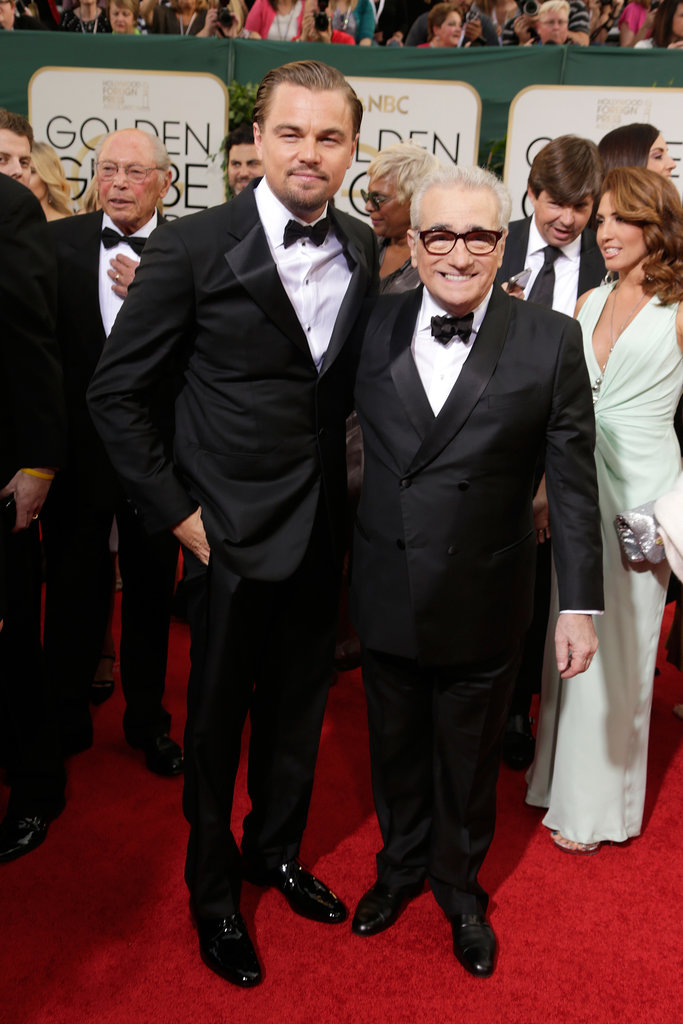Leonardo DiCaprio stayed close to Martin Scorsese on the red carpet.
Leonardo DiCaprio stayed close to Martin Scorsese on the red carpet.