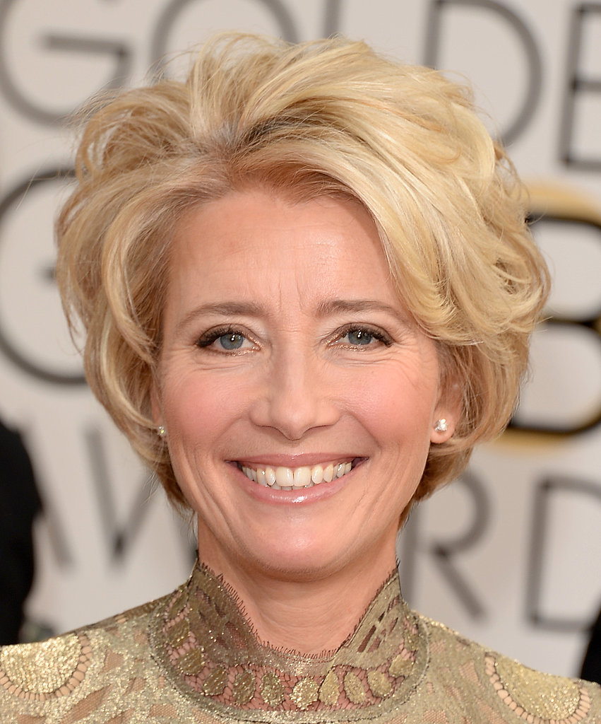 Emma Thompson went the au naturel makeup route but didn't skimp on her perfectly tousled curls.
Emma Thompson went the au naturel makeup route but didn't skimp on her perfectly tousled curls.