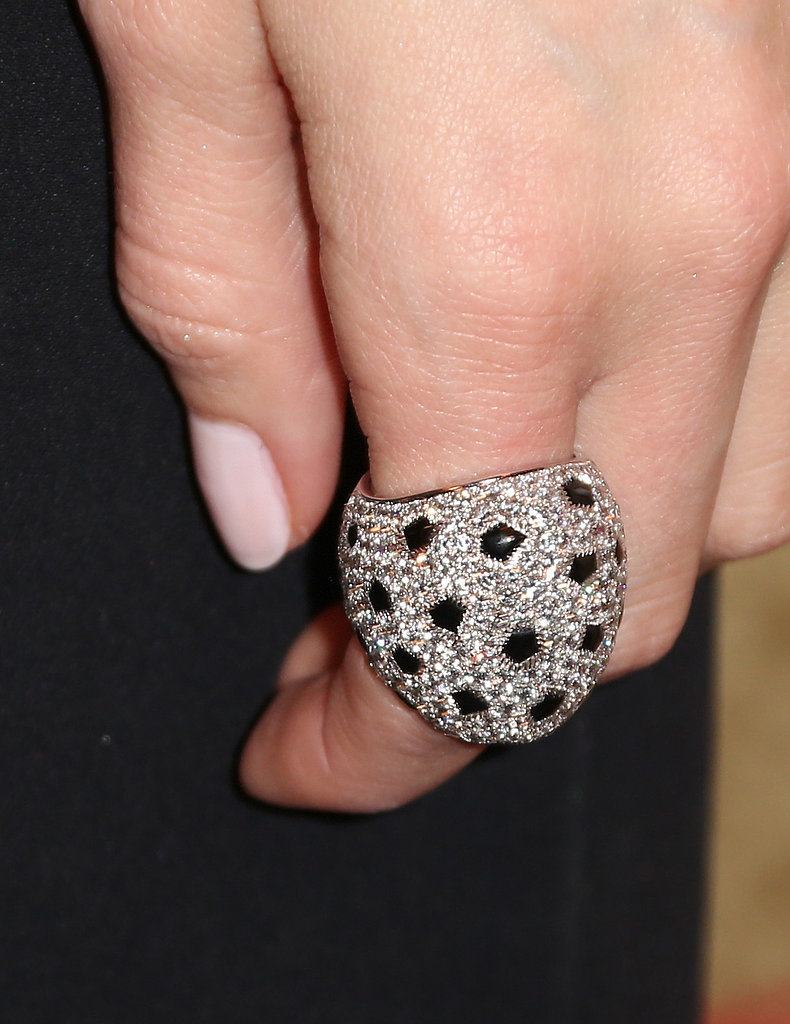 We have serious accessory envy over Allison Williams's white gold, onyx, and diamond Cartier Lobi ring.
We have serious accessory envy over Allison Williams's white gold, onyx, and diamond Cartier Lobi ring.