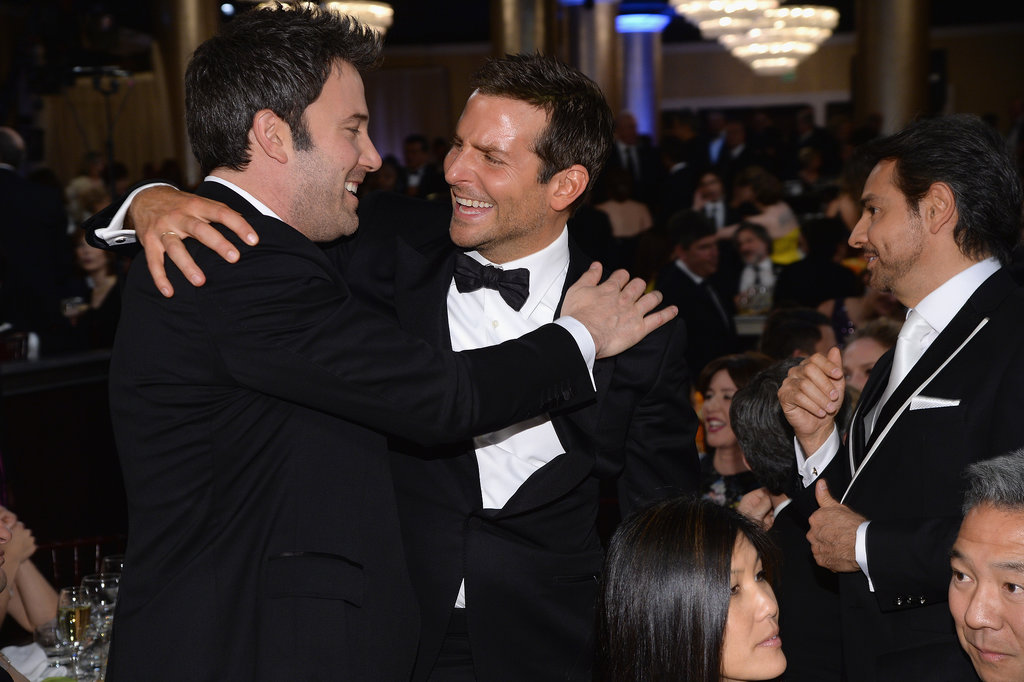 Bradley Cooper shared a hug and a laugh with Ben Affleck during a commercial break.
Source: Larry Busacca/NBC/NBCU Photo Bank/NBC
Bradley Cooper shared a hug and a laugh with Ben Affleck during a commercial break.
Source: Larry Busacca/NBC/NBCU Photo Bank/NBC