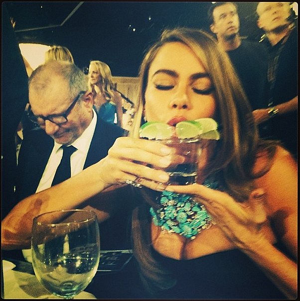 A well-accessorized Sofia Vergara gave her glass a lot of love.
Source: Instagram user therealsarahhyland
A well-accessorized Sofia Vergara gave her glass a lot of love.
Source: Instagram user therealsarahhyland
