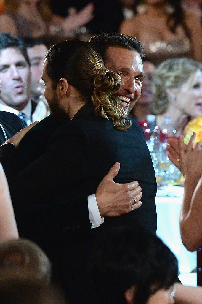 Jared and Matthew Congratulated Each Other With Hugs at the Globes