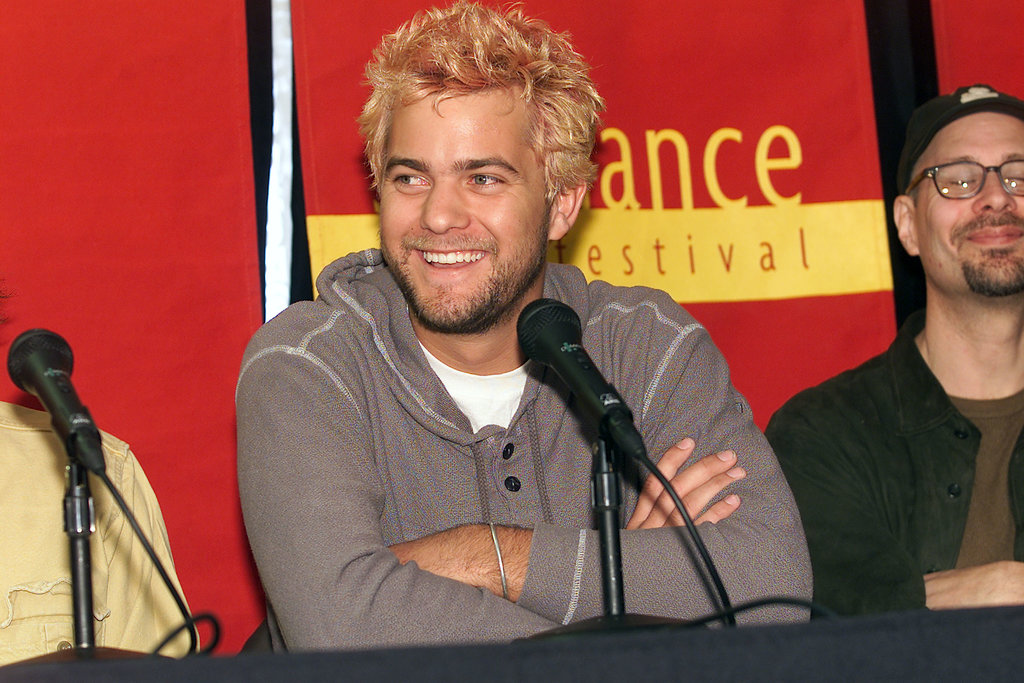 Joshua Jackson showed off some seriously blond hair at a press conference for The Laramie Project in 2002.
Joshua Jackson showed off some seriously blond hair at a press conference for The Laramie Project in 2002.