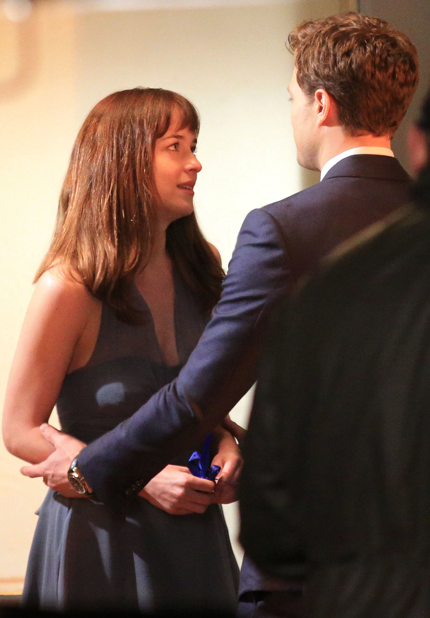 Johnson looked concerned with Dornan.

