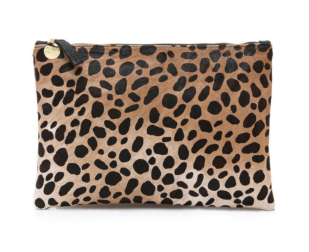 Clare Vivier Leopard Calf Hair Clutch Clare Vivier Leopard Calf Hair Clutch
