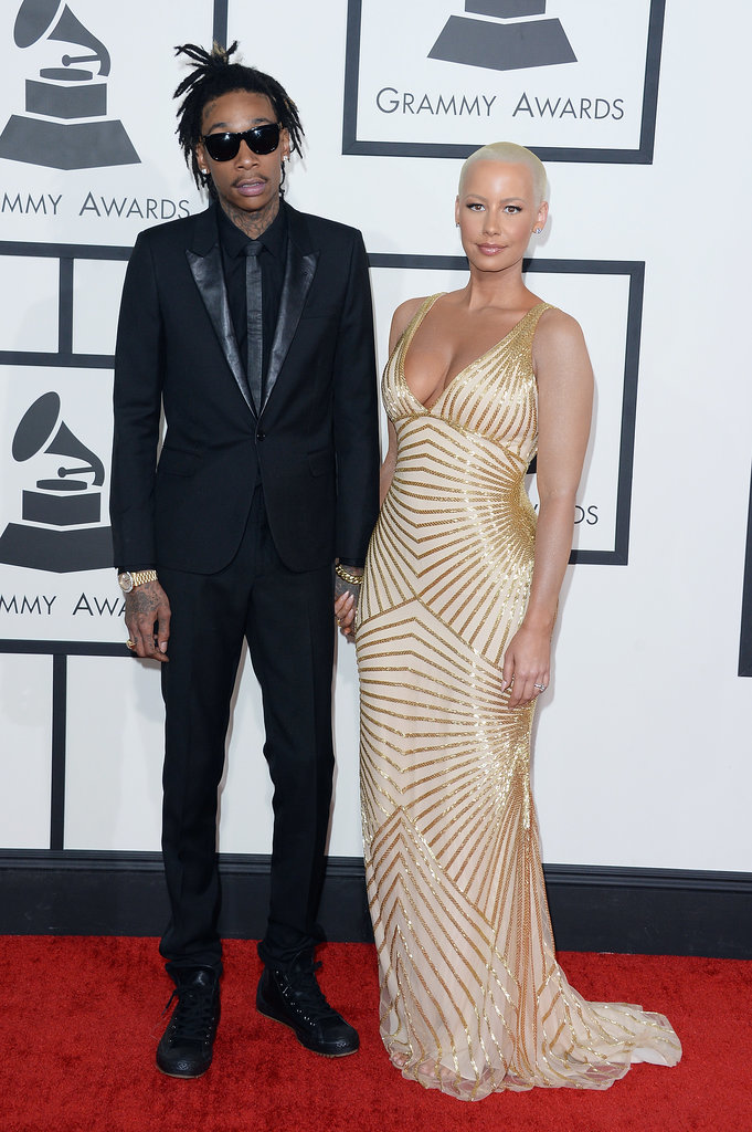 Wiz Khalifa and Amber Rose at the 2014 Grammy Awards.
