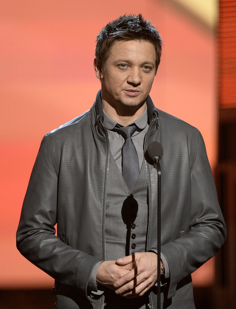 Jeremy Renner popped up to introduce an act at the Grammys.
Jeremy Renner popped up to introduce an act at the Grammys.