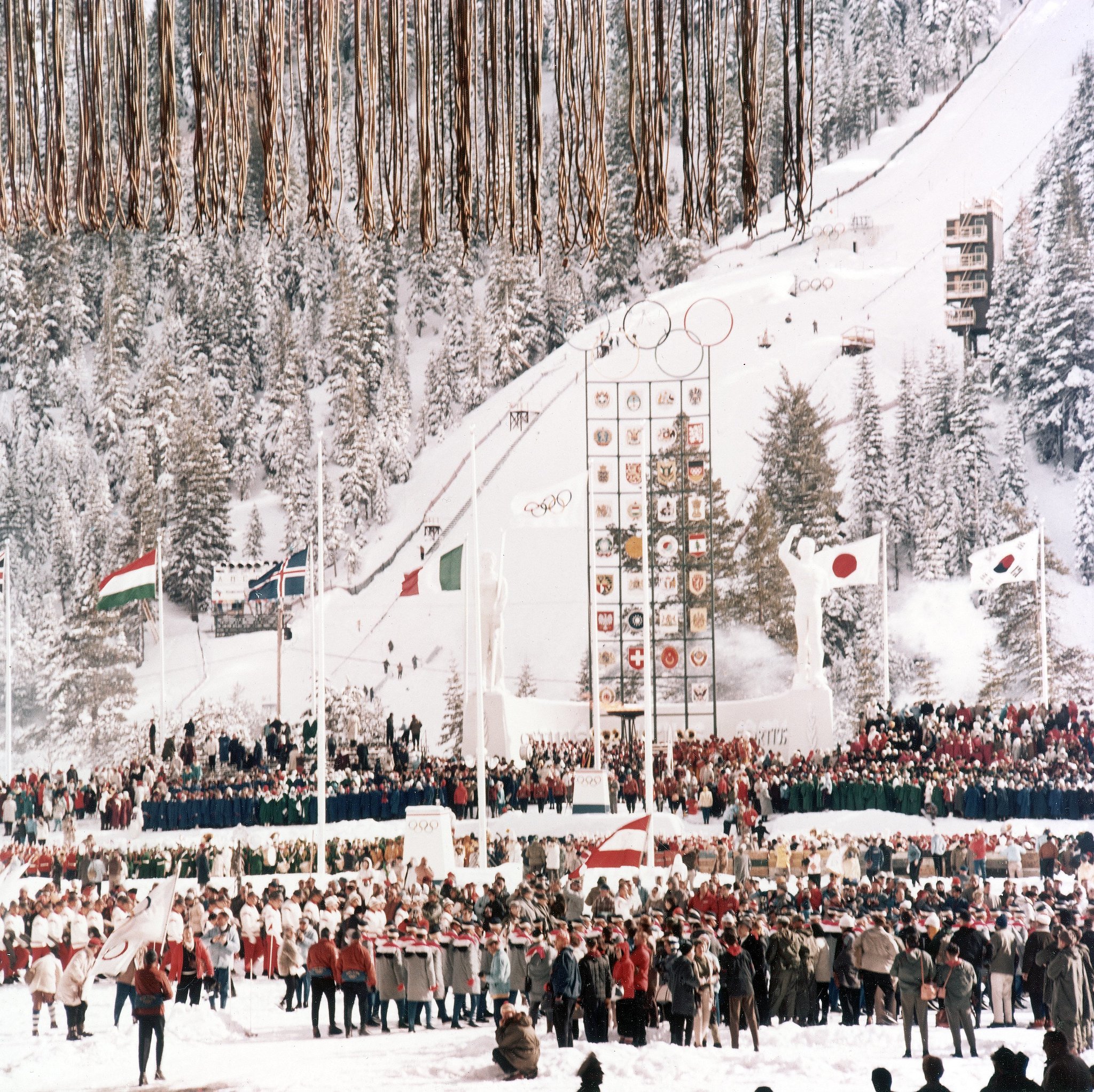 The Squaw Valley Winter Olympics in 1960 opened right on the snowy