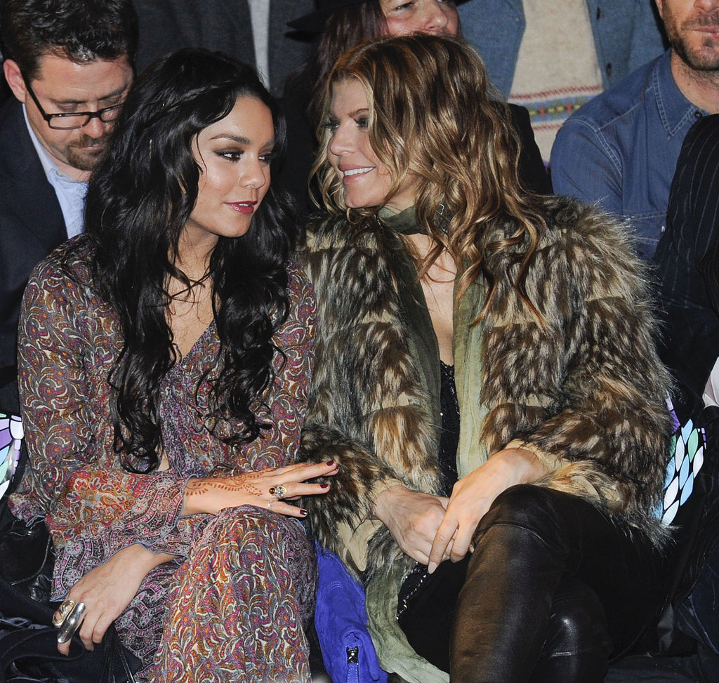 Vanessa Hudgens and Fergie sat close at Anna Sui in September 2011.
Vanessa Hudgens and Fergie sat close at Anna Sui in September 2011.