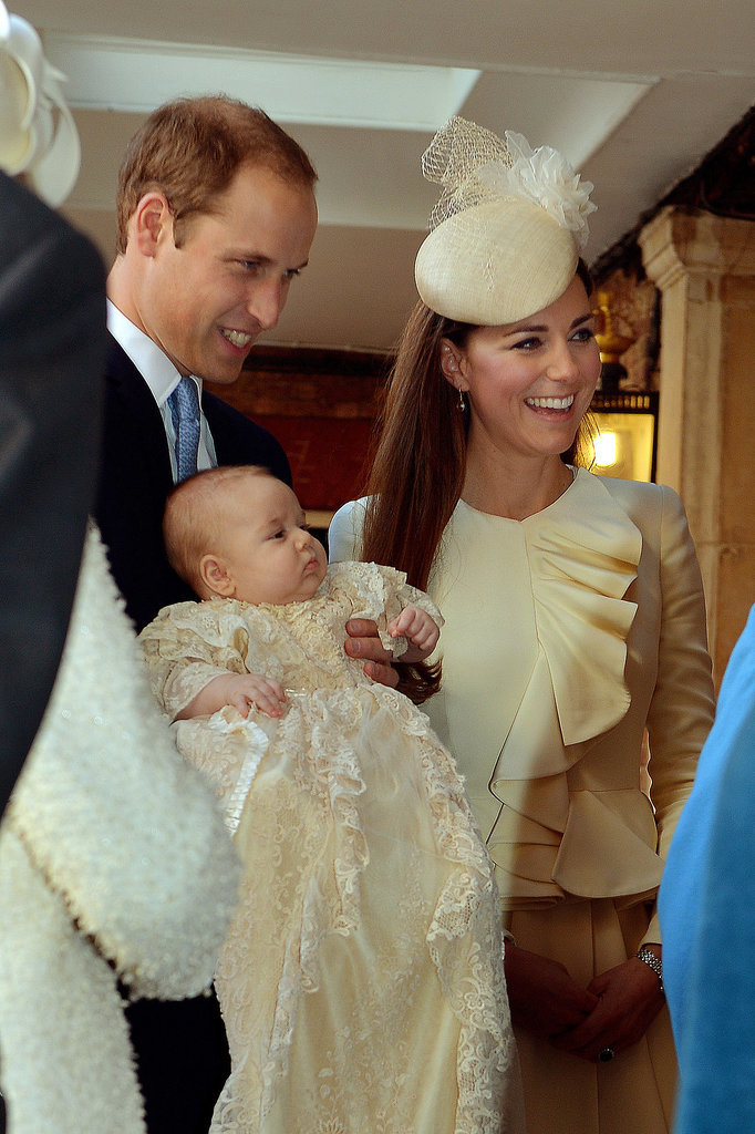 Kate and Will looked like proud parents when they attended George's baptism in October 2013.
Kate and Will looked like proud parents when they attended George's baptism in October 2013.