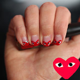 Beauty How To Video: Valentine's Day Comme Des Garcons Nails Beauty How To Video: Valentine's Day Comme Des Garcons Nails