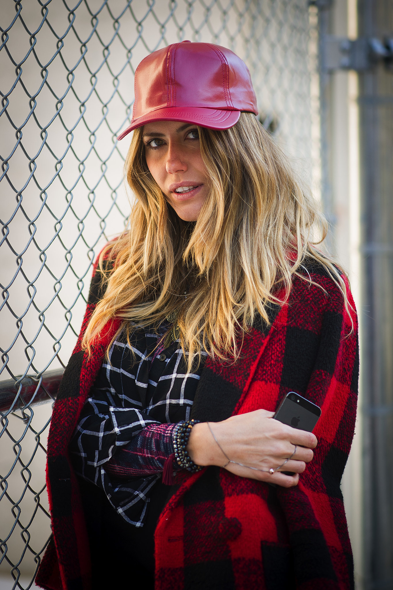 Playing it cool is easy when you add a baseball cap in leather. 
