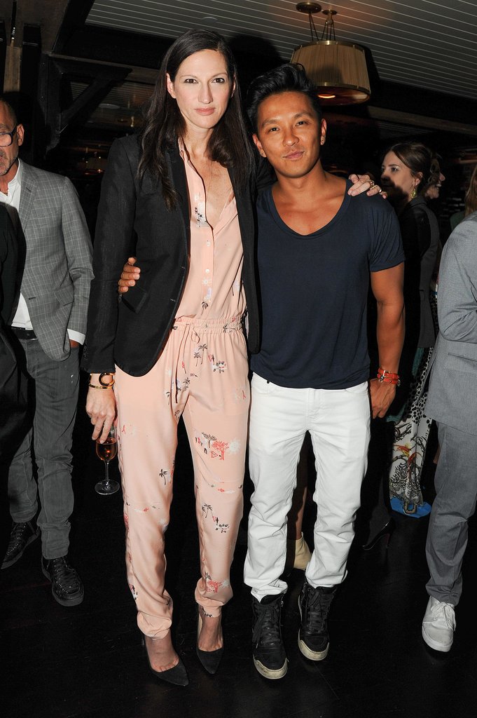A silky peach jumpsuit got nighttime appropriate for a J.Crew party with designer Prabal Gurung thanks to the addition of a tailored blazer.
A silky peach jumpsuit got nighttime appropriate for a J.Crew party with designer Prabal Gurung thanks to the addition of a tailored blazer.
