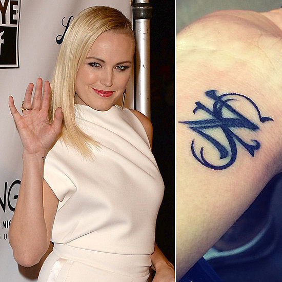 Malin Akerman had a Z for her ex-husband, Roberto Zincone, inked on her right wrist but changed it to represent her son Sebastian's initials after she and Roberto split.
Source: Instagram user therealmalinakerman, Getty Malin Akerman had a Z for her ex-husband, Roberto Zincone, inked on her right wrist but changed it to represent her son Sebastian's initials after she and Roberto split.
Source: Instagram user therealmalinakerman, Getty