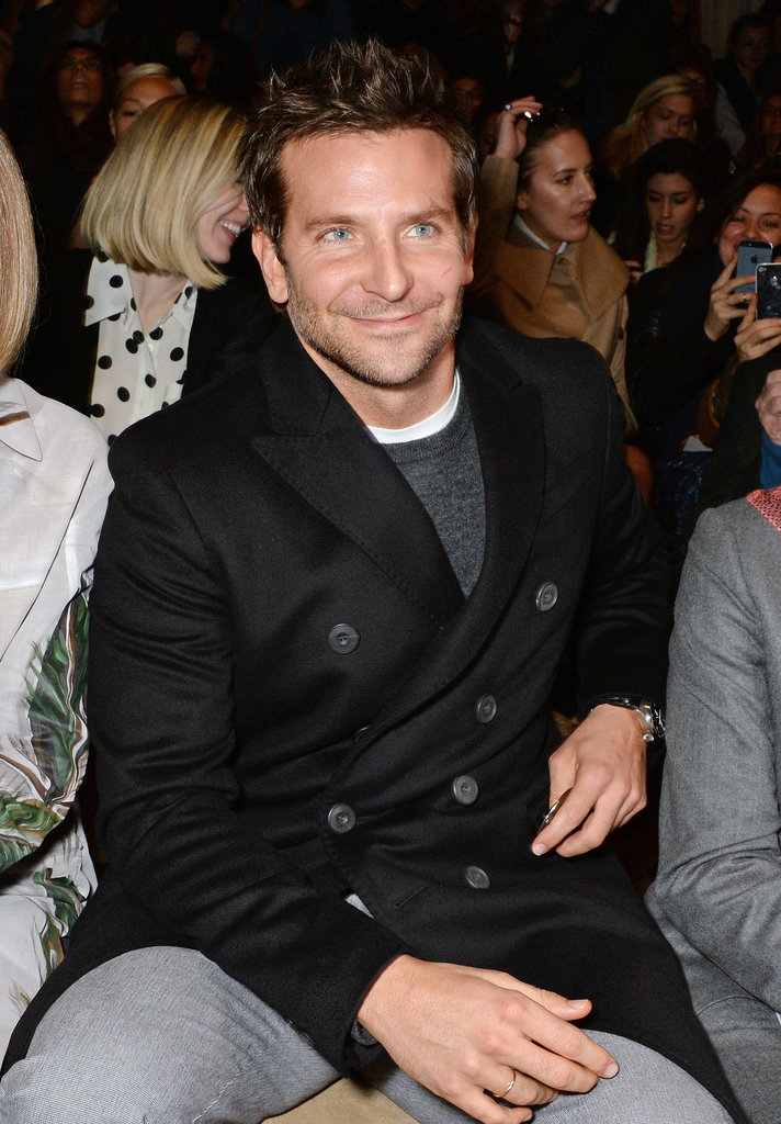 Bradley Cooper sat front row while supporting his girlfriend, Suki Waterhouse, as she walked the runway at Burberry. Bradley Cooper sat front row while supporting his girlfriend, Suki Waterhouse, as she walked the runway at Burberry.