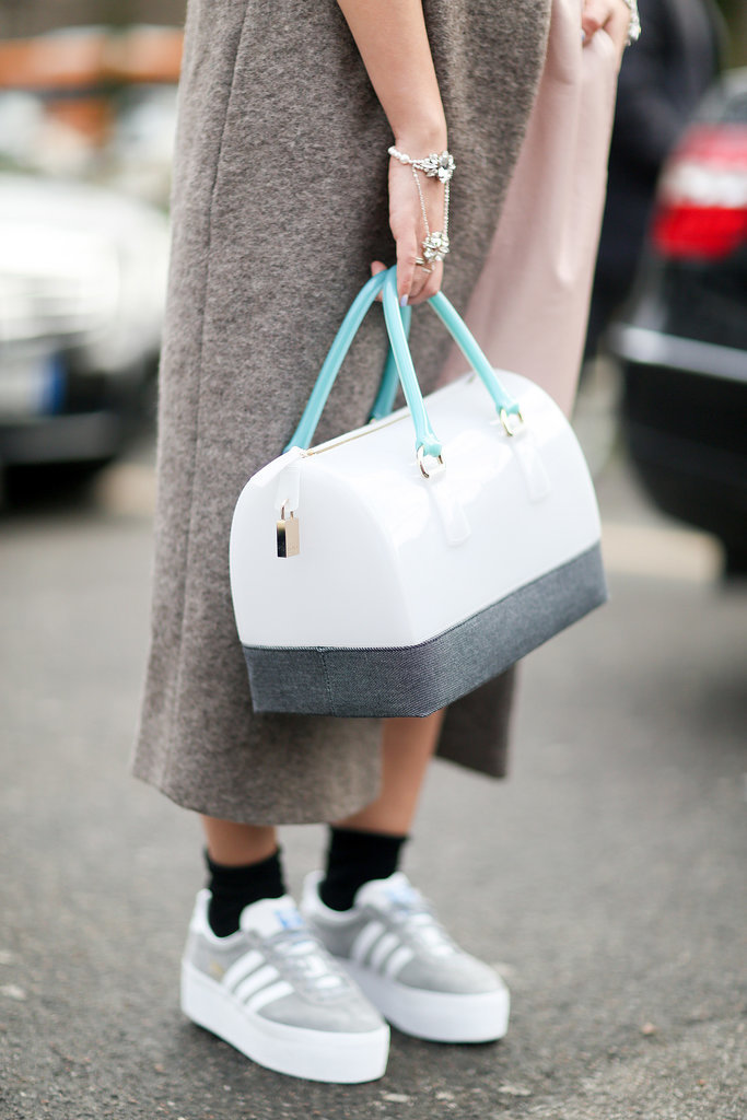 We love the no-fuss feel of this bag and these cool kicks.
We love the no-fuss feel of this bag and these cool kicks.