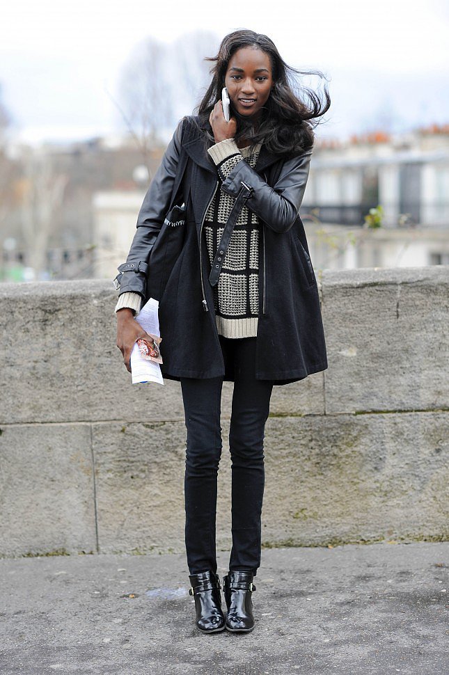 PFW Model Street Style Day One PFW Model Street Style Day One