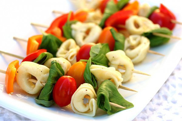 Pasta Salad Skewers Pasta Salad Skewers