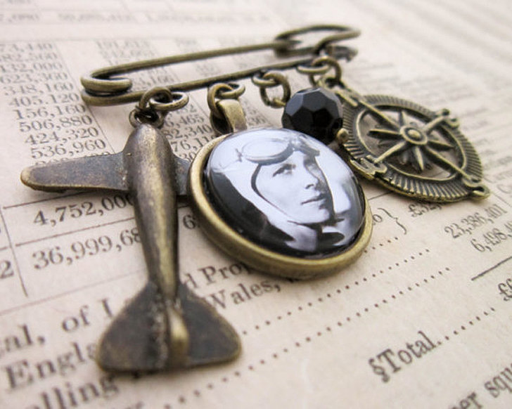 Amelia Earhart Charm Brooch Amelia Earhart Charm Brooch