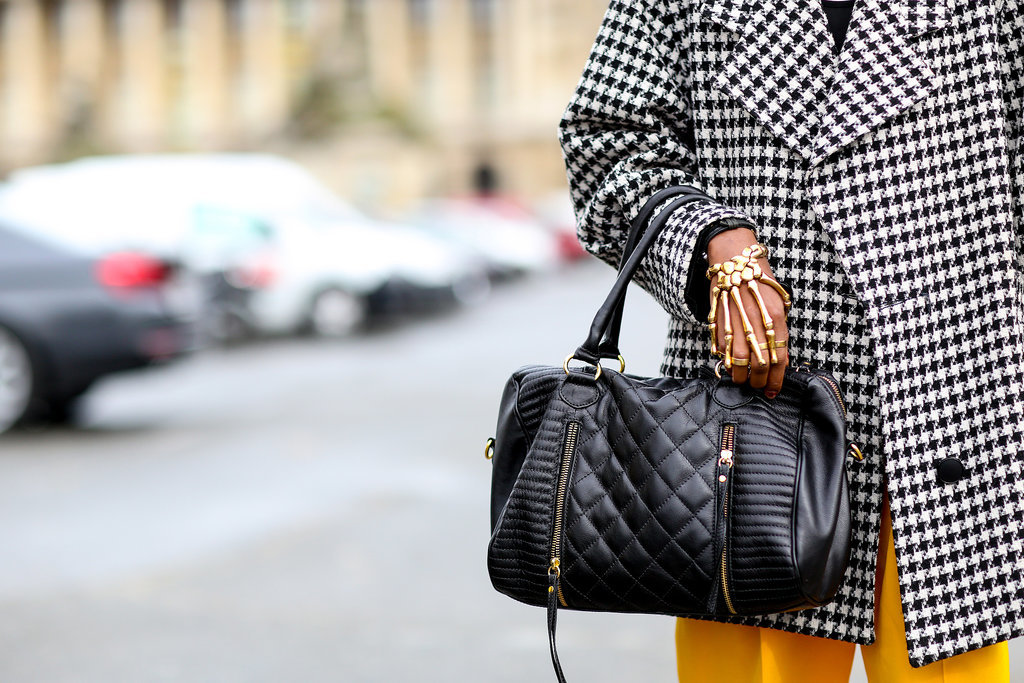 It's about the edgy details on these add-ons, like quilted leather and skeletal hand jewelry.
It's about the edgy details on these add-ons, like quilted leather and skeletal hand jewelry.