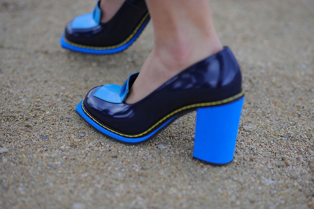 Brilliant shades of blue make these heeled loafers far from conservative.
Source: Gorunway.com/Matteo Catena
Brilliant shades of blue make these heeled loafers far from conservative.
Source: Gorunway.com/Matteo Catena