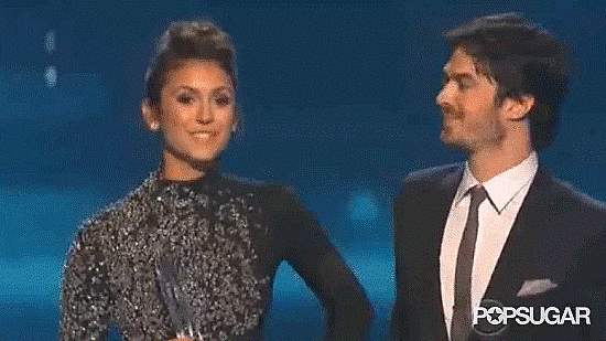 We all swooned when Ian Somerhalder kissed Nina Dobrev on the cheek when they accepted their People's Choice Award.
We all swooned when Ian Somerhalder kissed Nina Dobrev on the cheek when they accepted their People's Choice Award.