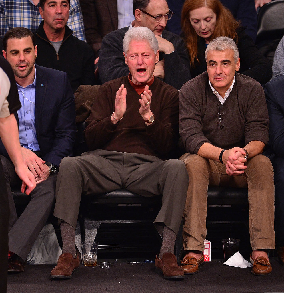 Former President Bill Clinton got in the zone during a Oklahoma City Thunder vs. Brooklyn Nets game in January.
Former President Bill Clinton got in the zone during a Oklahoma City Thunder vs. Brooklyn Nets game in January.