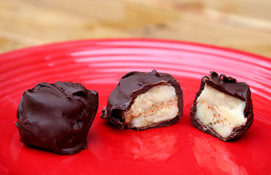 Chocolate-Covered Banana Almond Butter Bites Chocolate-Covered Banana Almond Butter Bites