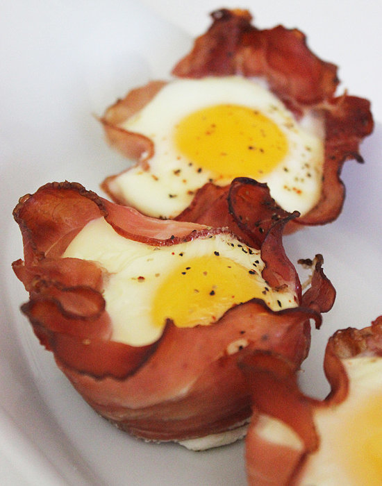 Baked Eggs in Ham Cups Baked Eggs in Ham Cups