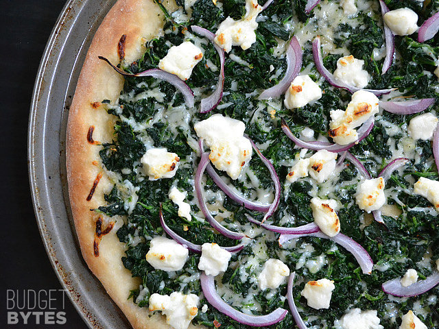 White Spinach Pizza White Spinach Pizza