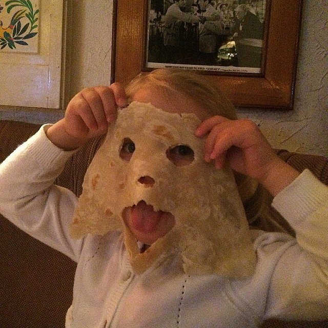 You won't believe us, but that's Pink's little love, Willow Hart, hiding behind that tortilla mask.
Source: Instagram user hartluck
You won't believe us, but that's Pink's little love, Willow Hart, hiding behind that tortilla mask.
Source: Instagram user hartluck